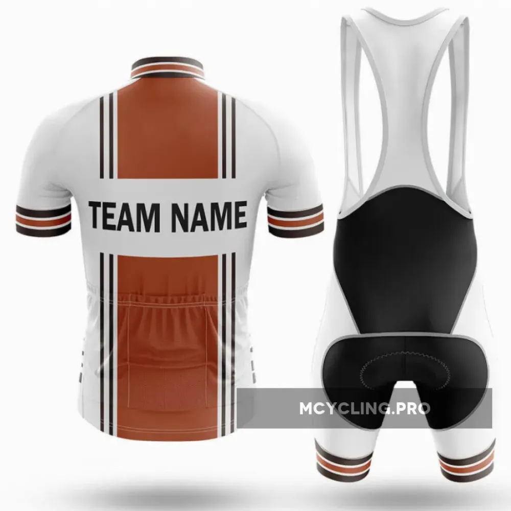Custom Team Name M4 Orange Cycling Jersey