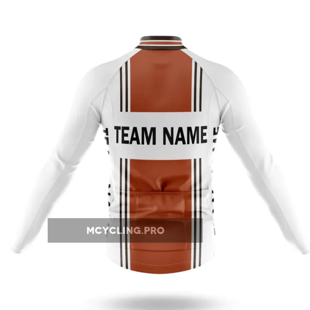 Custom Team Name M4 Orange Cycling Jersey