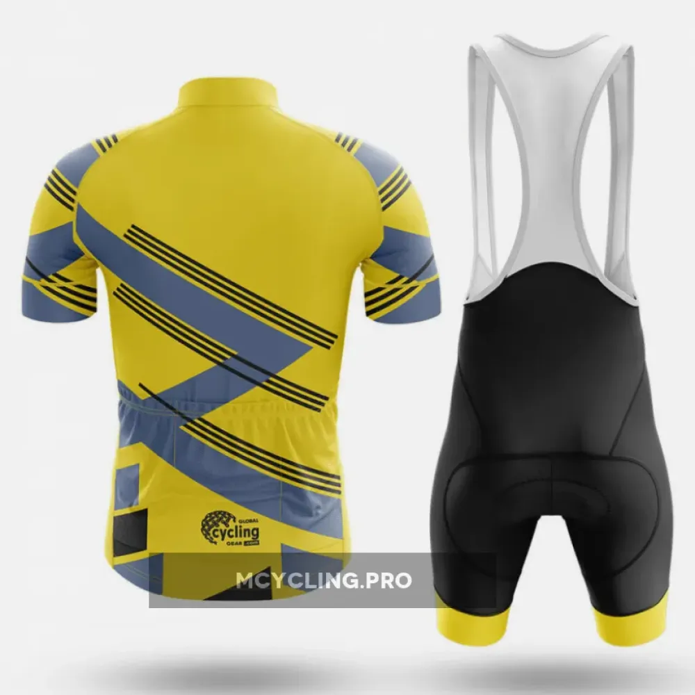 Yellow Grey Cycling Jersey