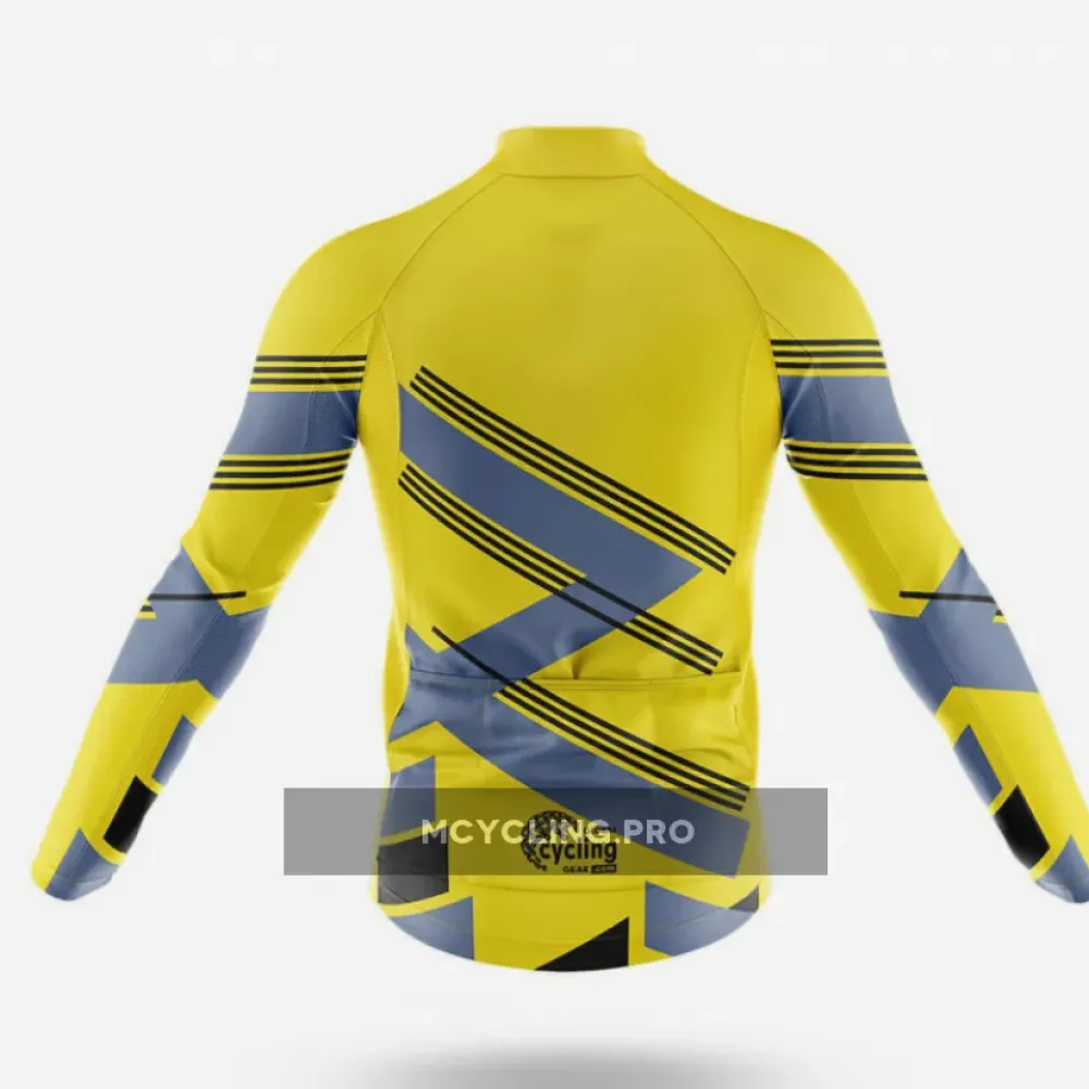 Yellow Grey Cycling Jersey