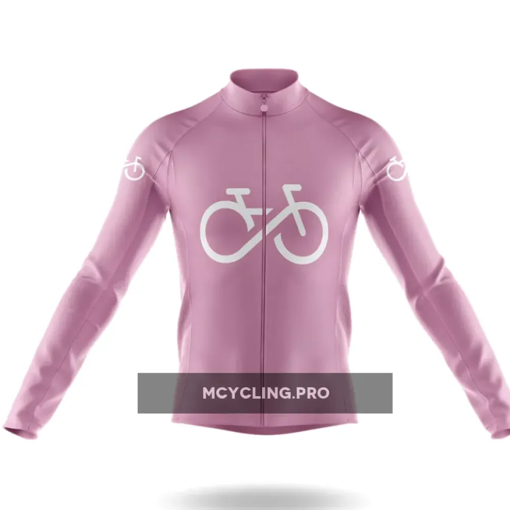 Bike Forever - Pink Long Sleeve Cycling Jersey
