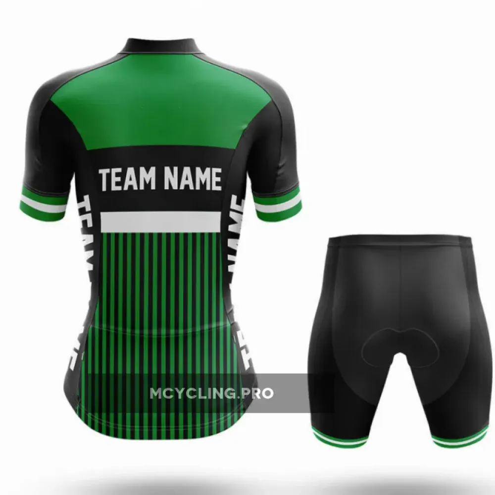 Custom Team Name M6 Green - Women's Cycling - Shorts