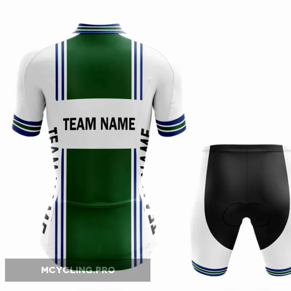 Custom Team Name M4 Green - Women's Cycling Jersey