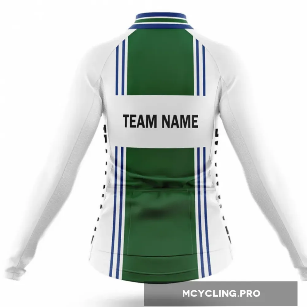Custom Team Name M4 Green - Women's Cycling Jersey