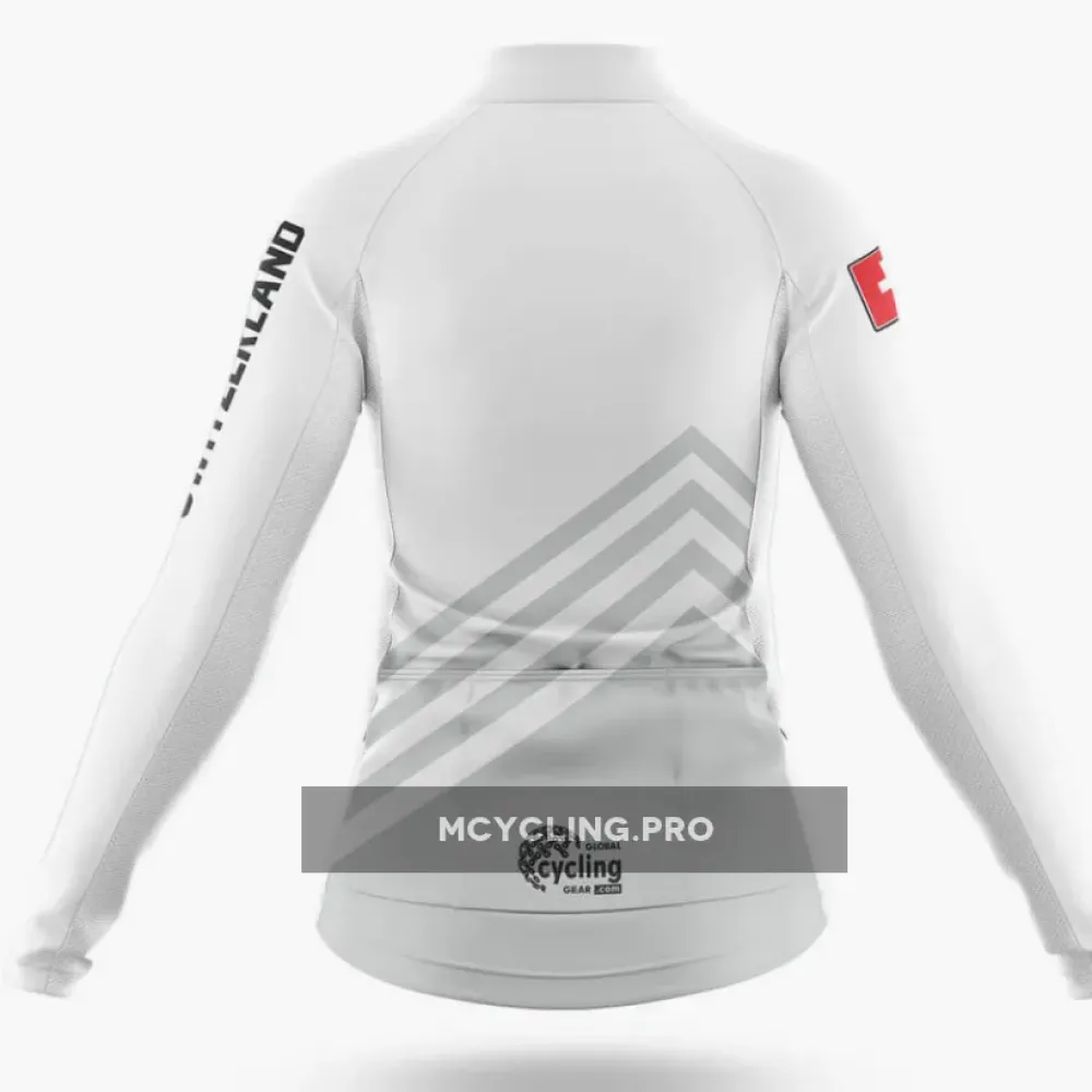 Switzerland S5 White - Women - Long Sleeve Cycling Jersey