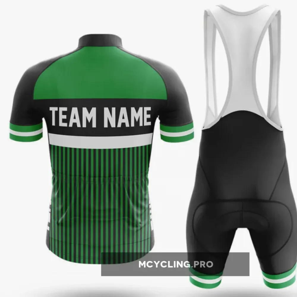 Custom Team Name M6 Green Cycling Jersey