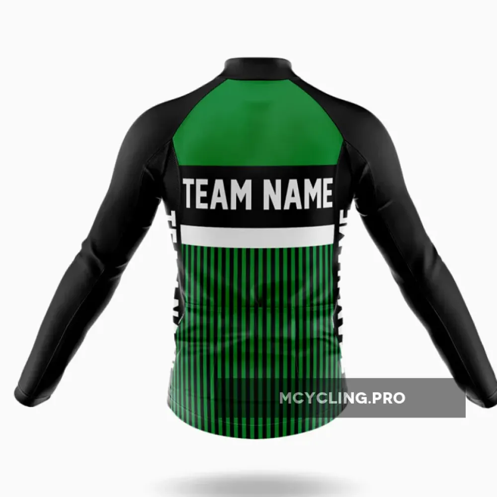 Custom Team Name M6 Green Cycling Jersey