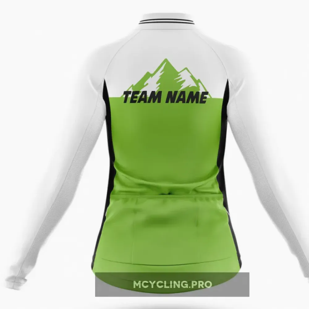 Custom Team Name Green - Women's Cycling Kit Full Set Ver.3