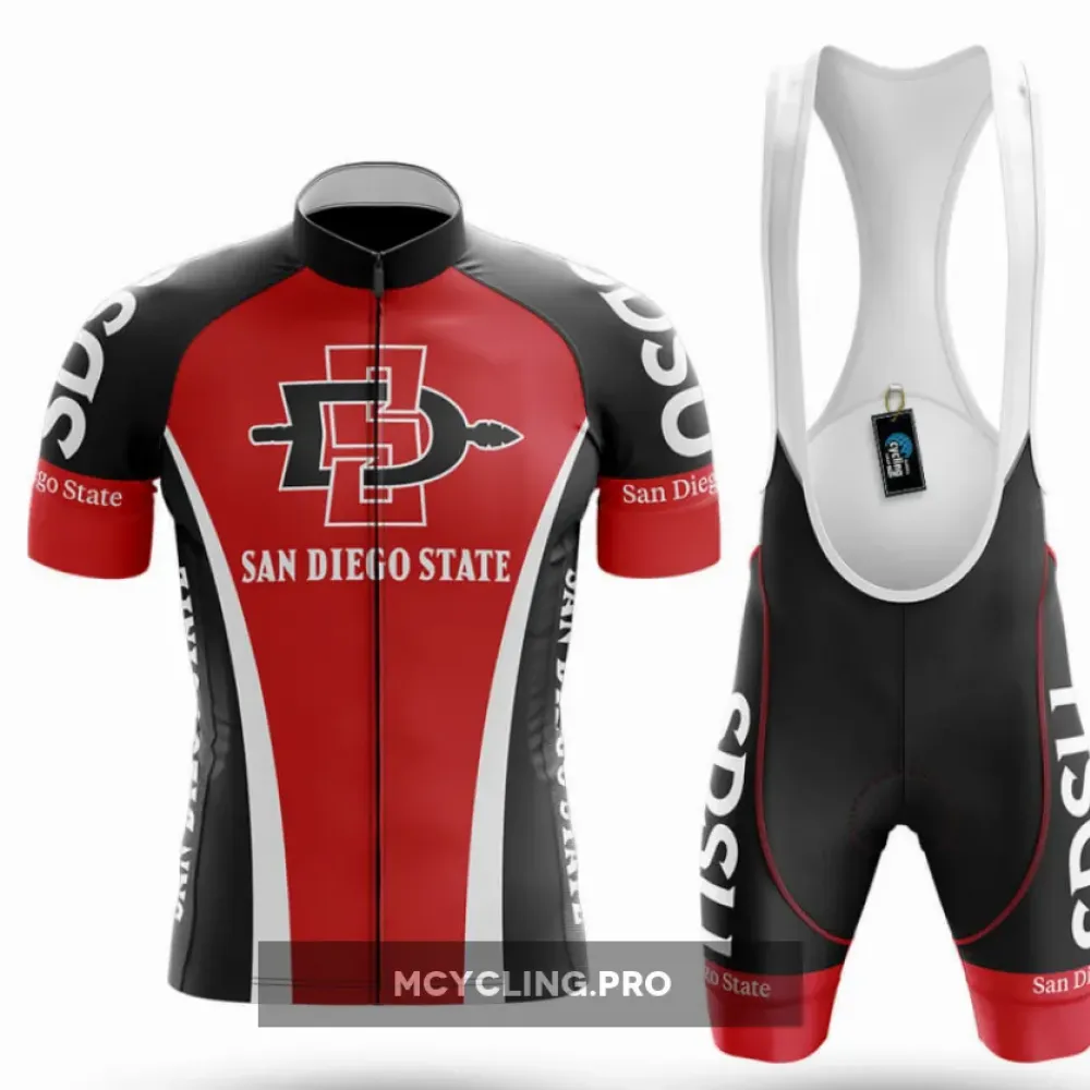 Custom San Diego State University Long Sleeve Cycling Jersey