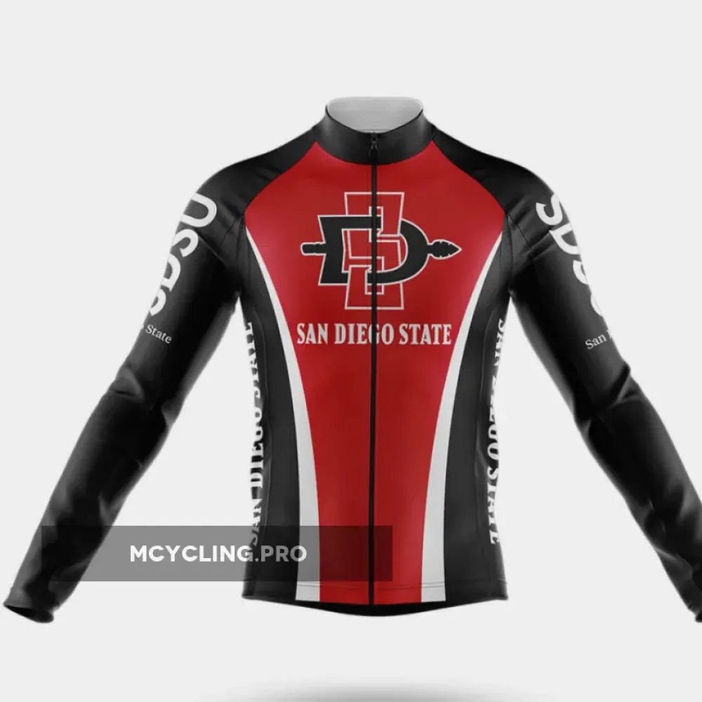 Custom San Diego State University Long Sleeve Cycling Jersey