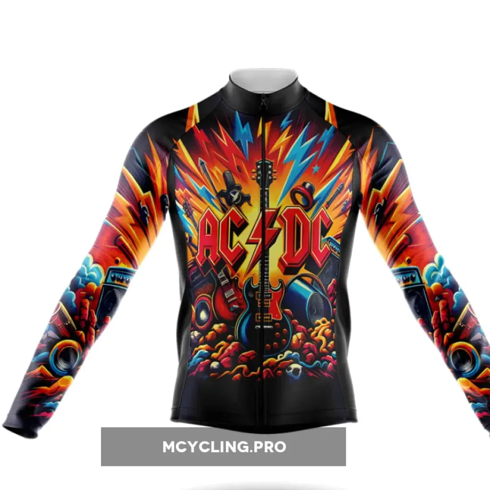 AC DC Cycling Jersey- Long Sleeve Jersey / Ver.2