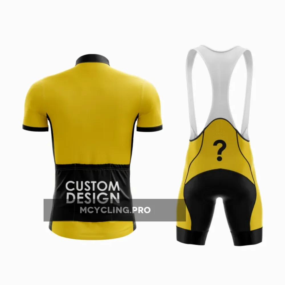 Yellow Cycling Kit with CUSTOM DESIGN Text