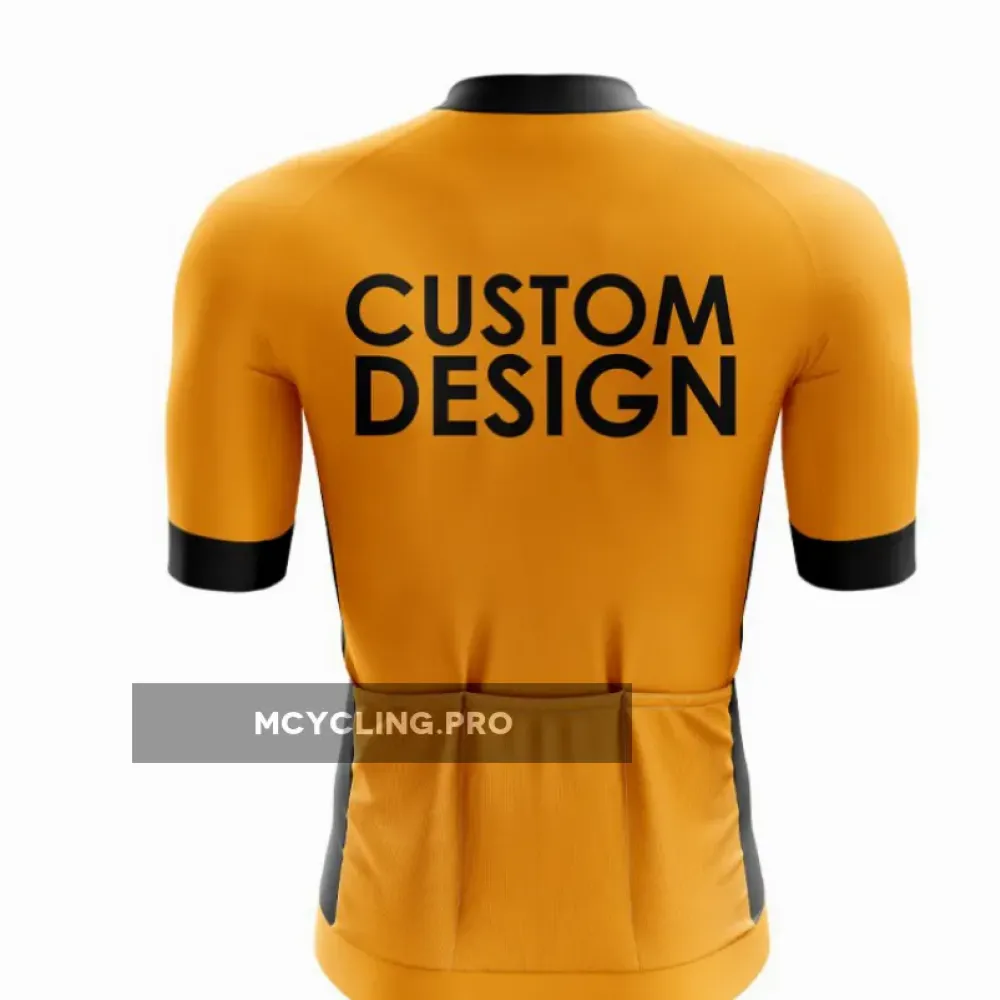 Bold Orange Aero Cycling Jersey with Custom Design