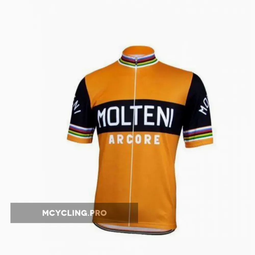 Molteni Orange Cycling Jersey & Shorts Men Set
