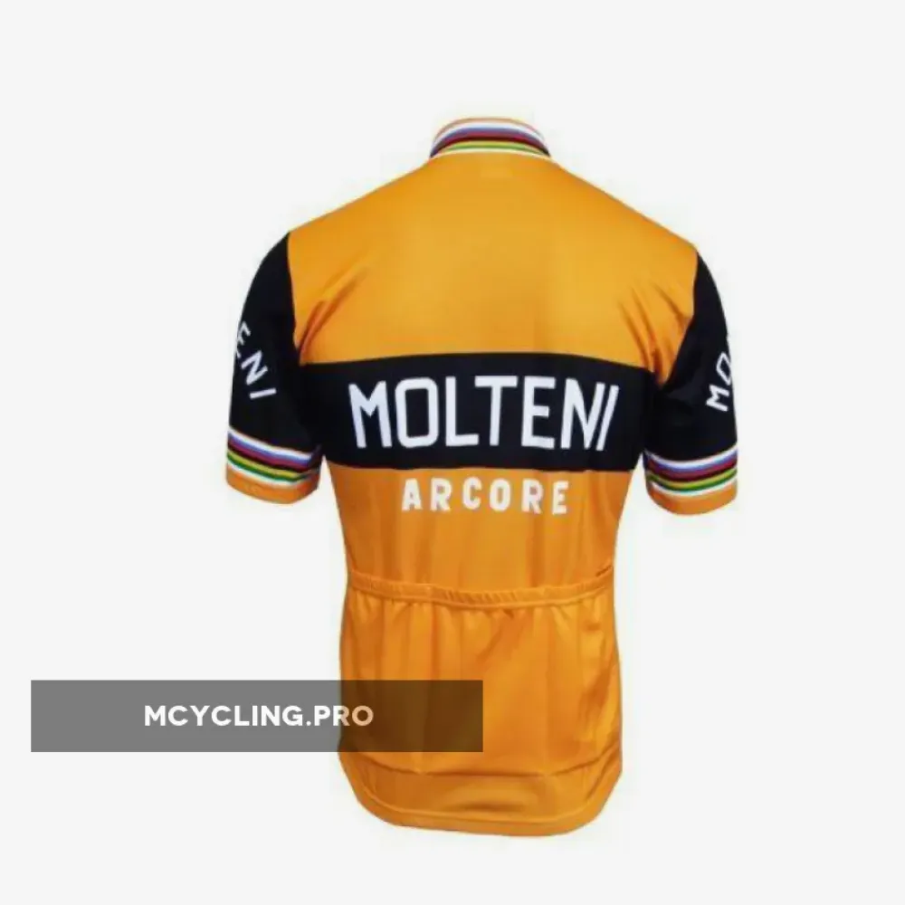 Molteni Orange Cycling Jersey & Shorts Men Set