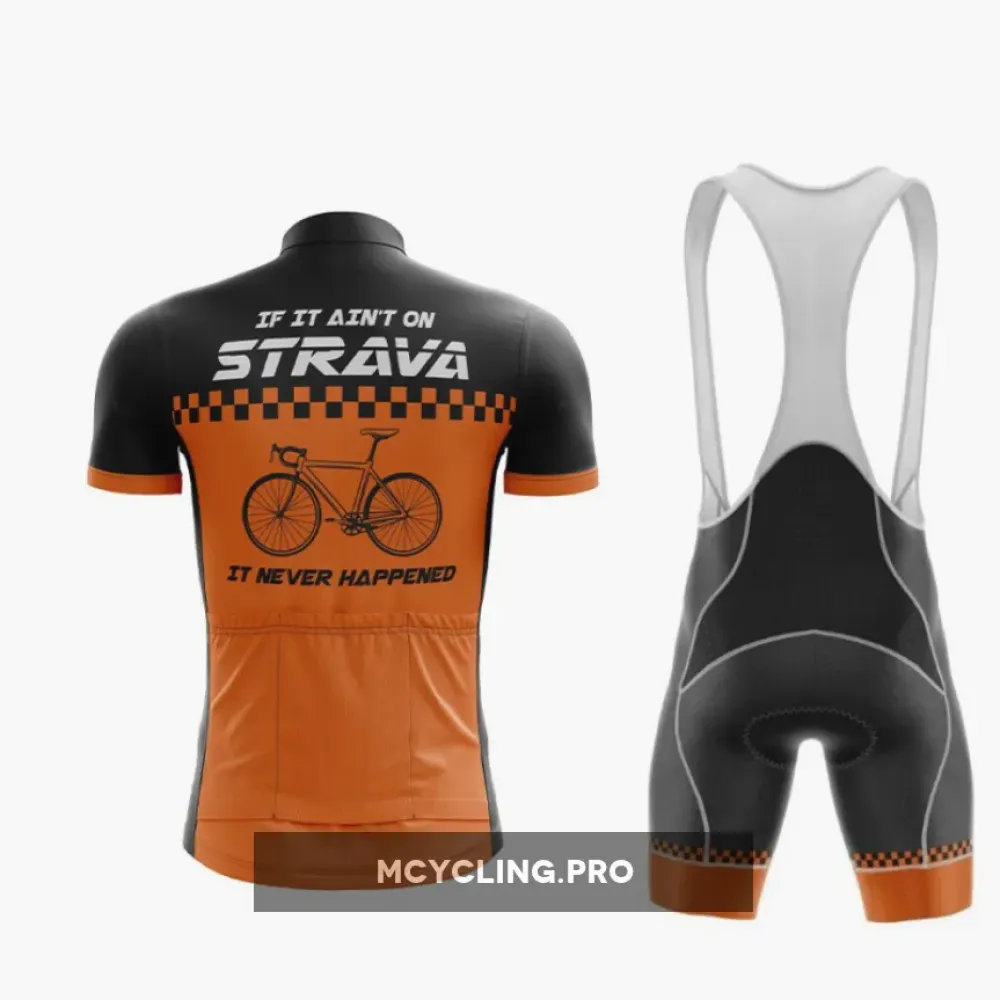 Strava Cycling Set in Black, Orange, & White