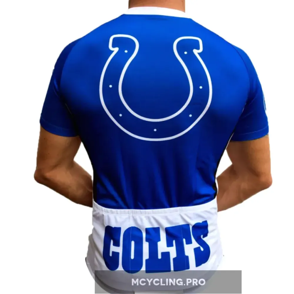 Indianapolis Colts Cycling Jersey Blue/White/Short Sleeve