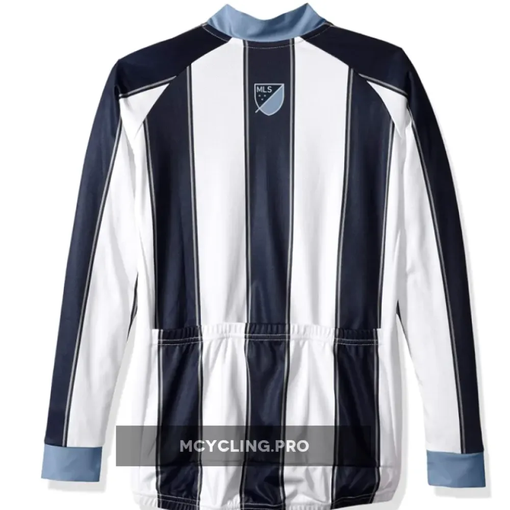 Sporting Kansas City Long Sleeve Cycling Jersey White/Dark Blue/Grey