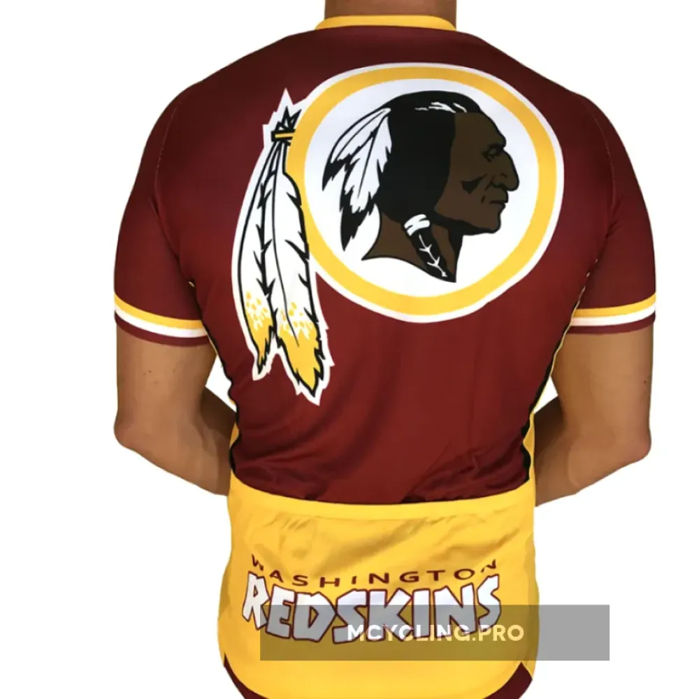 Washington Redskins Cycling Jersey Short Sleeve Maroon/Gold/White