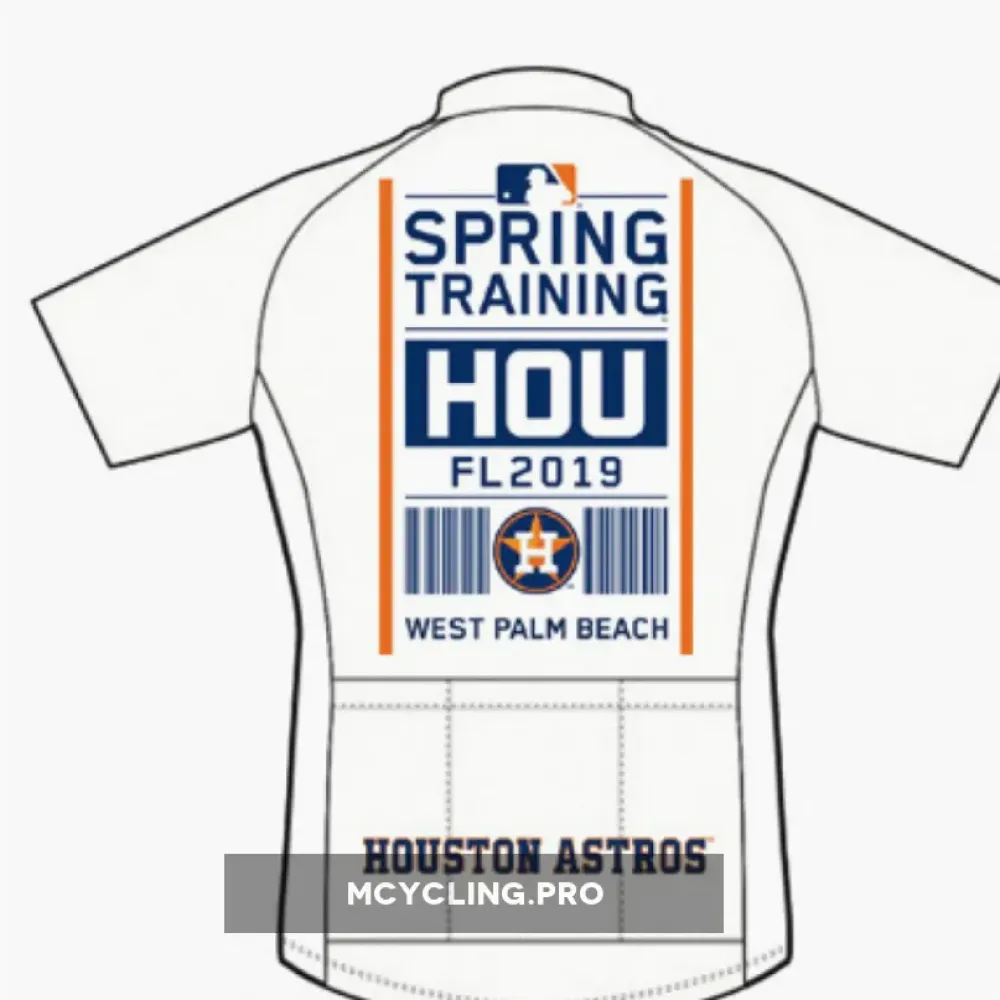 Houston Astros Cycling Jersey 2019 White/Orange/Navy